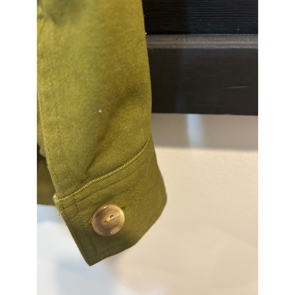 Evys Tree The Mia Olive Green Ruffle Utility Field Jacket Womens Medium ET1045 - Picture 4 of 11